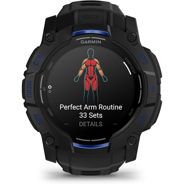 Garmin Instinct 3 AMOLED 50mm Black with Black/Blue Strap