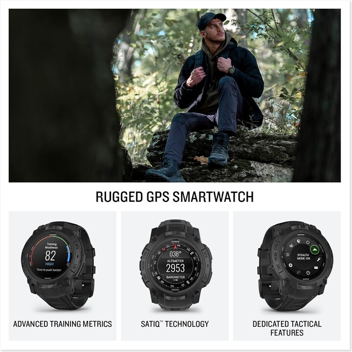 Garmin Instinct 3 Tactical Edition AMOLED 50mm Schwarz