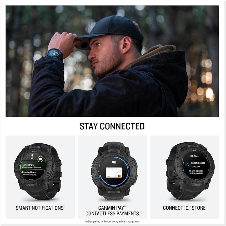 Garmin Instinct 3 Tactical Edition AMOLED 50mm Schwarz