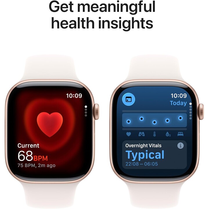 Apple Watch Series 11 GPS Cellular 46mm Caja de aluminio en oro rosa con correa deportiva rubor claro S/M
