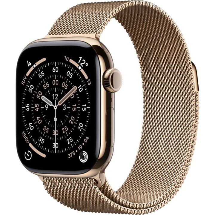 Apple Watch Series 11 GPS Cellular 46mm Caja de titanio dorado y correa milanesa dorada - Talla M/L