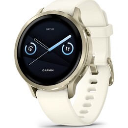 Garmin Venu 4 41mm WiFi GPS Moon oro con cinturino in silicone in osso