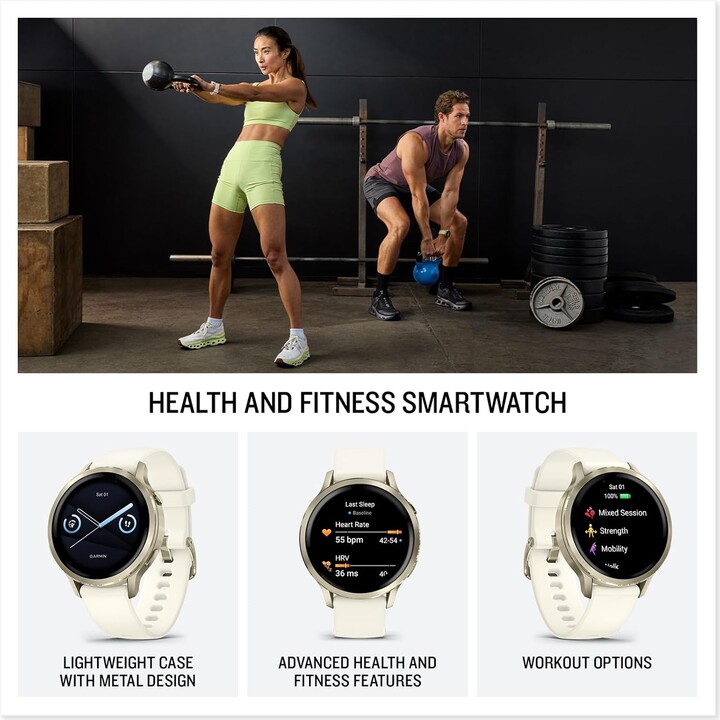 Garmin Venu 4 41mm WiFi GPS Plata con Correa de Silicona Bígaro