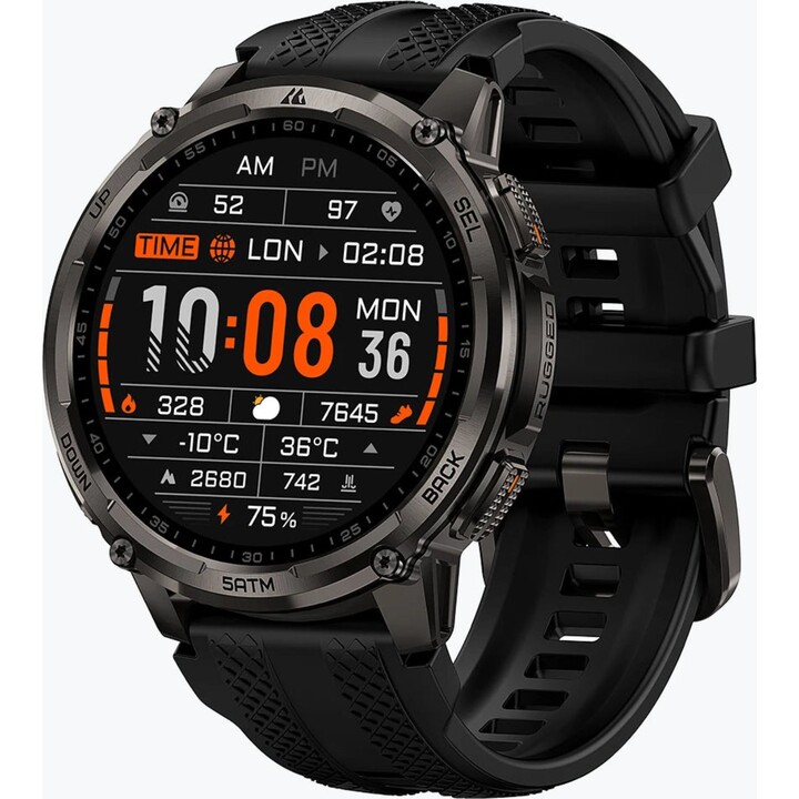 Kospet Tank T4C Black with black strap 1.5-inch AMOLED display 5 ATM water resistance - Smartwatch