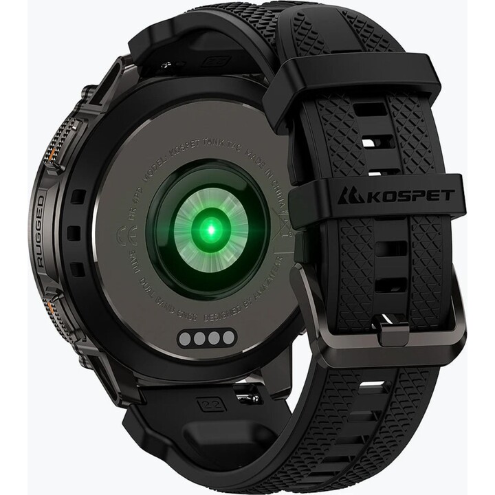 Kospet Tank T4C Black with black strap 1.5-inch AMOLED display 5 ATM water resistance - Smartwatch