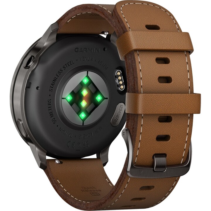 Garmin Venu 4 45mm WiFi GPS Negro con Correa de Piel