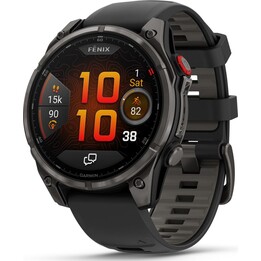 Garmin Fēnix 8 Pro 51mm AMOLED Zafiro Gris Titanio con Correa de Silicona Negra