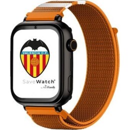 Save Family Plus Smartwatch, Valencia Edition, Black, Orange Fabric Strap, SIM card not included