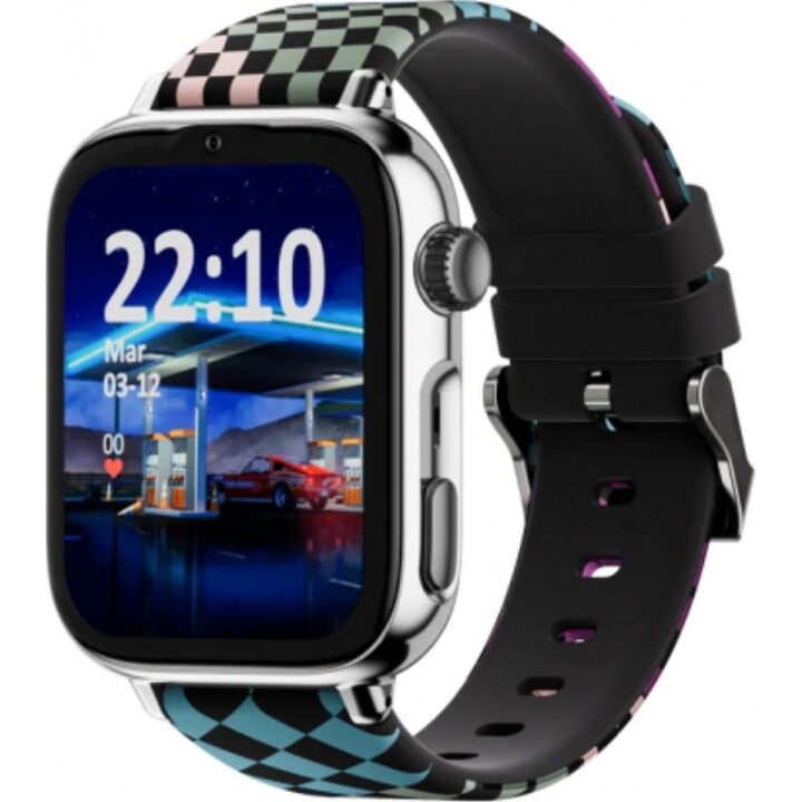 SaveFamily SaveWatch Plus 2 Kids Smartwatch 4G Silver Dial Silicone Loop Strap