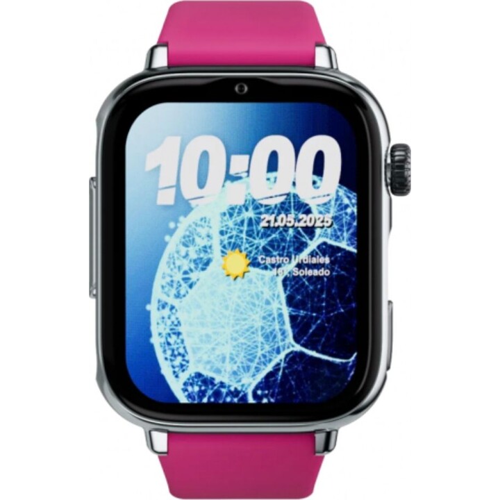 SaveFamily SaveWatch Plus 2 Reloj Inteligente para niños 4G Esfera Plata Correa Tela Frambuesa