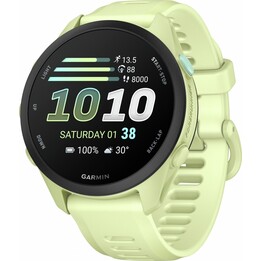 Smartwatch Garmin Forerunner 70 da 43 mm, colore giallo con cinturino giallo.