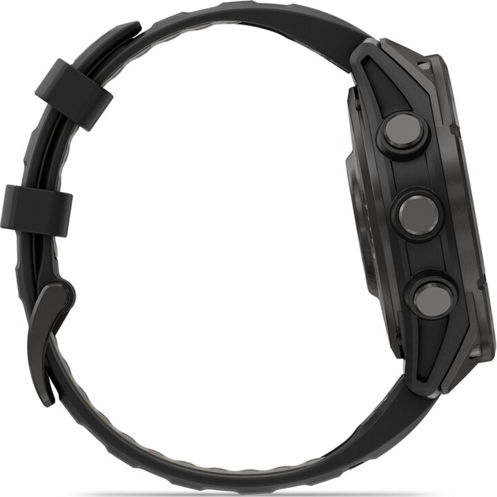 Garmin Fēnix 8 Pro 47 mm AMOLED Zafiro Gris Titanio con Correa de Silicona Negra