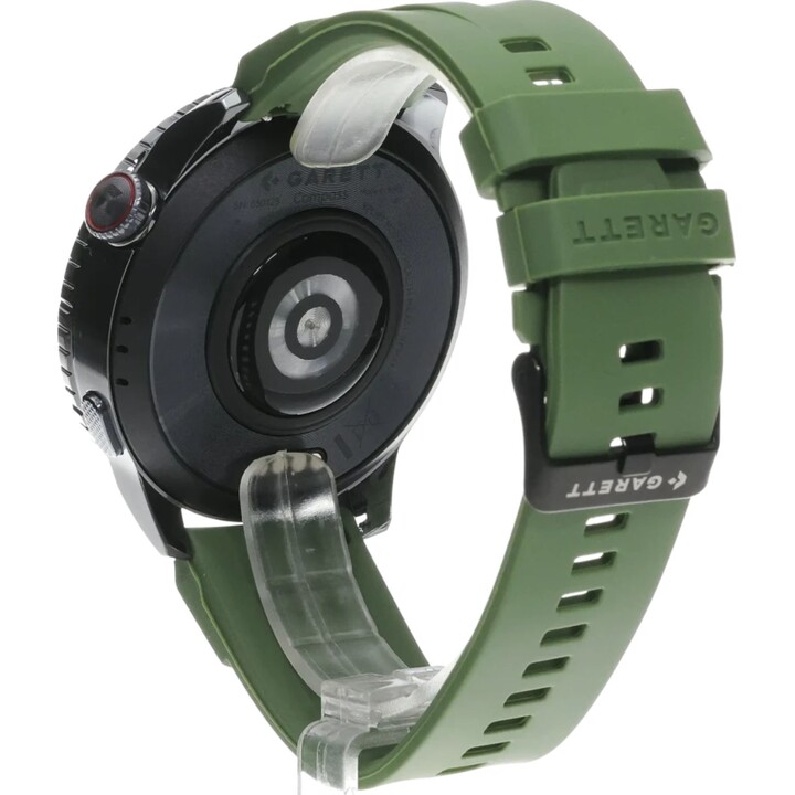 Bússola Garett de 48 mm, preta, com GPS, 6 sistemas de satélites e chamadas via Bluetooth