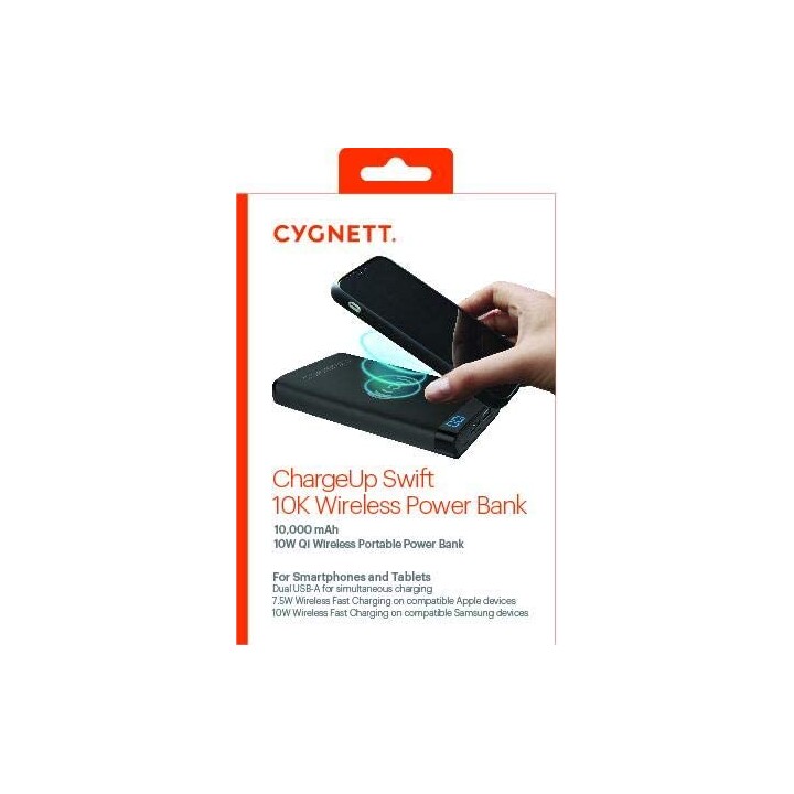 Cargador portátil inalámbrico ChargeUp swift 10K QI - negro