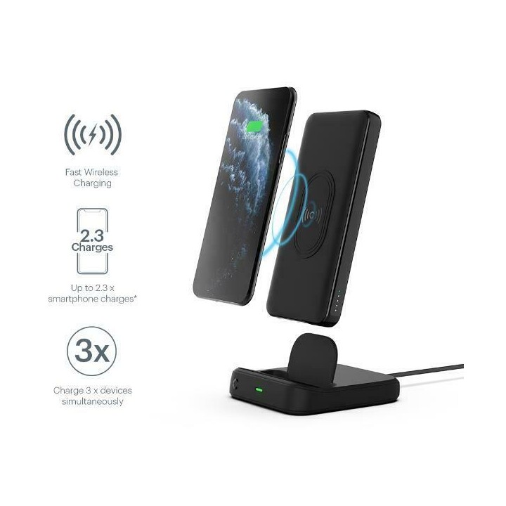 Banco de energía inalámbrico ChargeUp Duo de 10000 mAh + base de carga - UE / Reino Unido