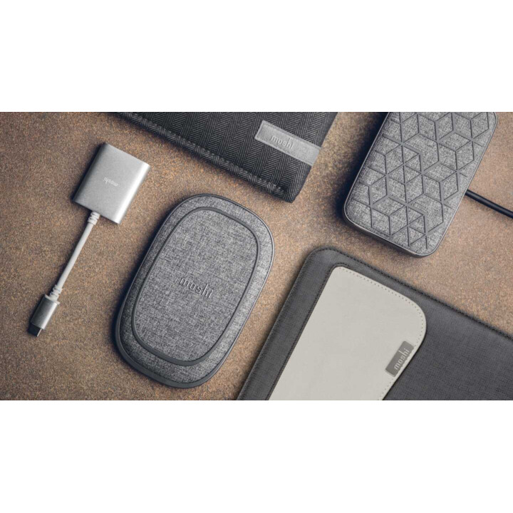 Batería portátil Porto Q 5K con cargador inalámbrico incorporado - Gris nórdico