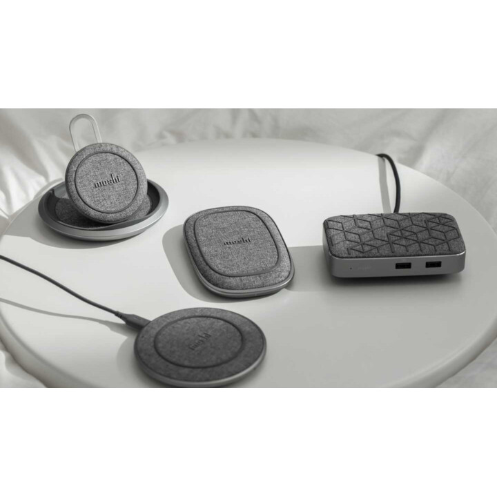 Batería portátil Porto Q 5K con cargador inalámbrico incorporado - Gris nórdico