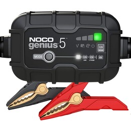NOCO GENIUS5 Cargador de baterías de 5A para baterías de 6V/12V con función de mantenimiento y desulfuración