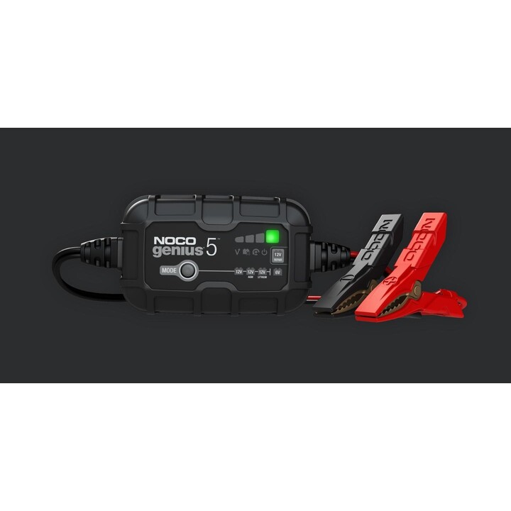 NOCO GENIUS5 Cargador de baterías de 5A para baterías de 6V/12V con función de mantenimiento y desulfuración