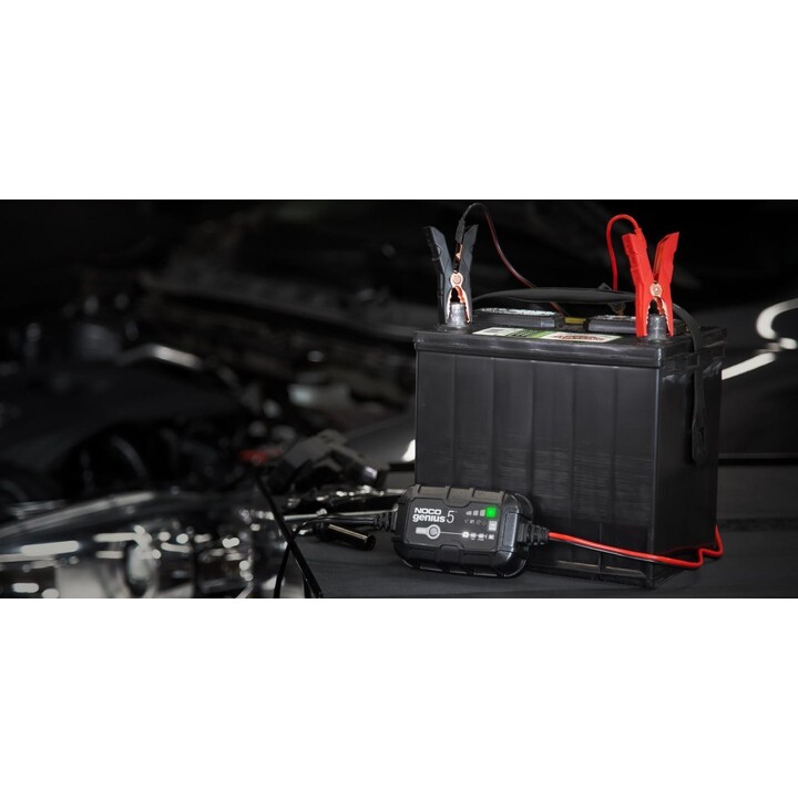 NOCO GENIUS5 Cargador de baterías de 5A para baterías de 6V/12V con función de mantenimiento y desulfuración