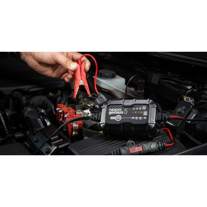 NOCO GENIUS5 Cargador de baterías de 5A para baterías de 6V/12V con función de mantenimiento y desulfuración