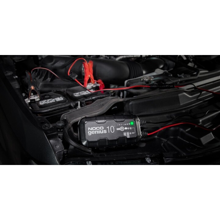 NOCO GENIUS10 EU Cargador de baterías de 10A para baterías de 6V/12V con función de mantenimiento y desulfuración