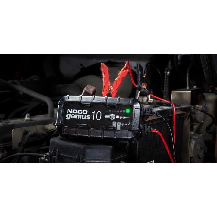 NOCO GENIUS10 EU Cargador de baterías de 10A para baterías de 6V/12V con función de mantenimiento y desulfuración
