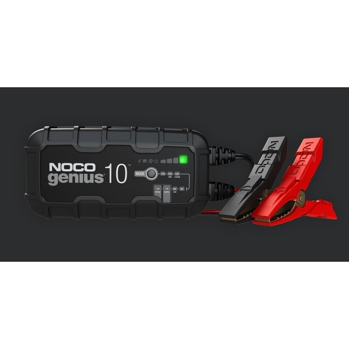 NOCO GENIUS10 EU Cargador de baterías de 10A para baterías de 6V/12V con función de mantenimiento y desulfuración