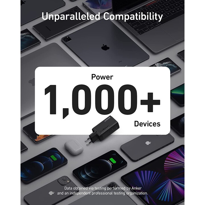 Chargeur mural Anker 735 GaNPrime/ 1xUSB-A/ 2xUSB Type-C/ 65W