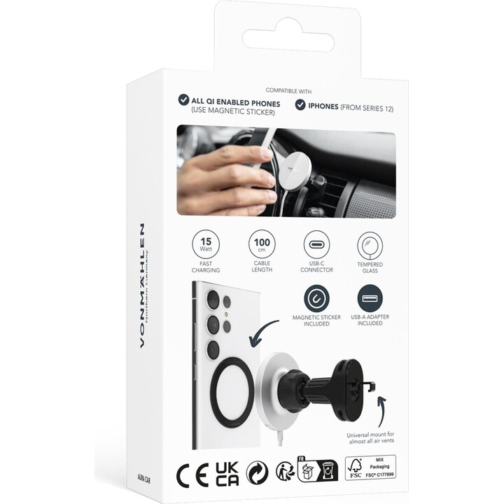 Aura Car - Branco (Adesivo Magsafe incl.)