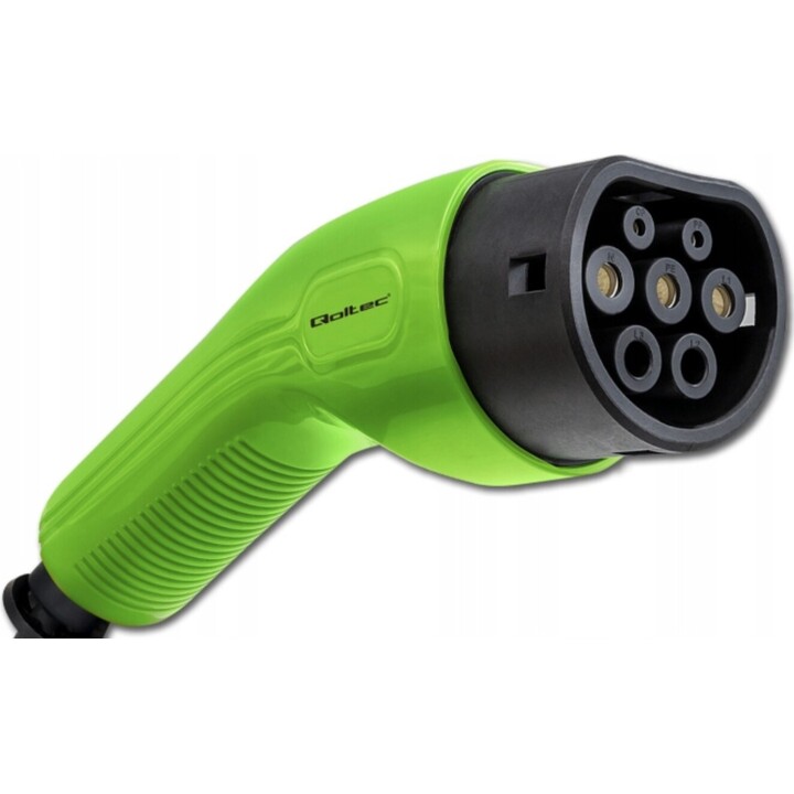 Qoltec 52471 Cargador de móvil para EV 2 en 1 tipo2 | 7kW | 230V | CEE 5 PINES