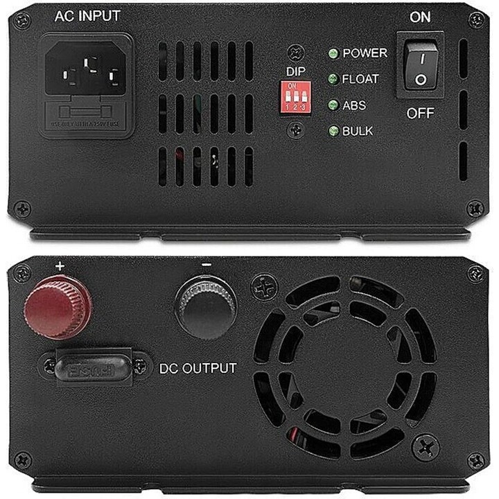 Qoltec Monolith Smart Battery Charger for LiFePO4 AGM GEL SLA Batteries | 20A | 12V