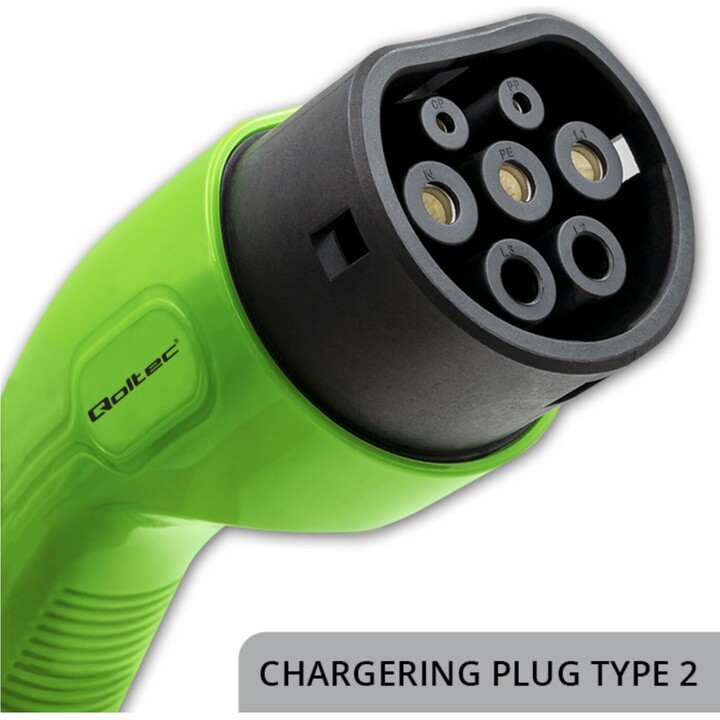 Caricabatterie per veicoli elettrici Qoltec 2 in 1 tipo2 | 3,5kW| 230 V