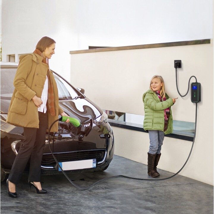 Caricabatterie per veicoli elettrici Qoltec 2 in 1 tipo2 | 3,5kW| 230 V