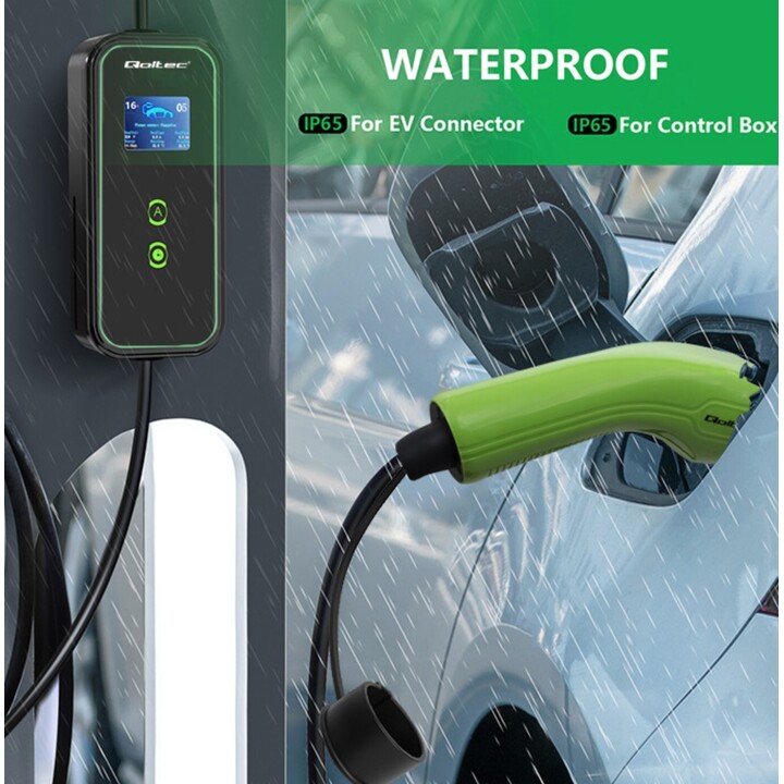 Caricabatterie per veicoli elettrici Qoltec 2 in 1 tipo2 | 3,5kW| 230 V