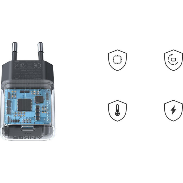 Caricabatterie USB-C Anker 511 Nano 4 30W Nero