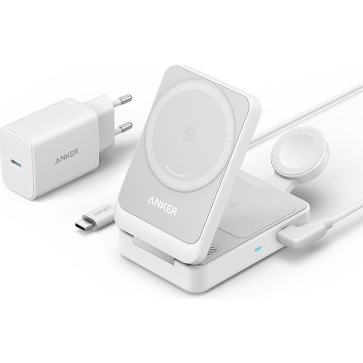 Anker MagGo 15W 3in1 magnetic charger, white
