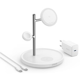MagGo 15W 3-in-1 magnetic station white