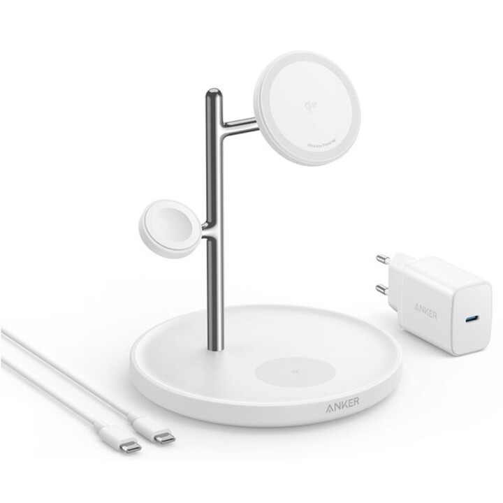 MagGo 15W 3-in-1 magnetic station white