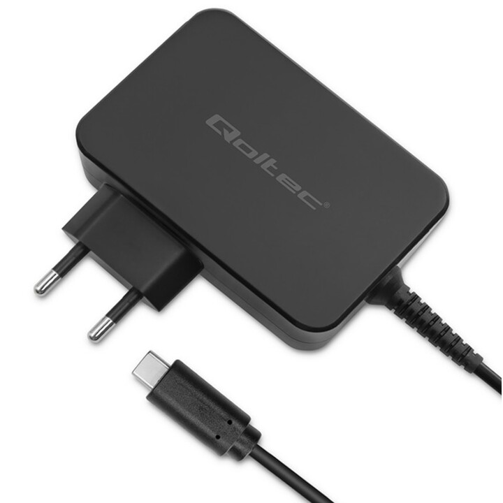 Caricabatterie rapido Qoltec PD 120W Turbo | 5-28V| 3-4,5A| USB-C | Nero