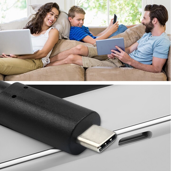 Qoltec PD 120W Turbo Cargador rápido | 5-28V | 3-4.5A | USB-C | Negro
