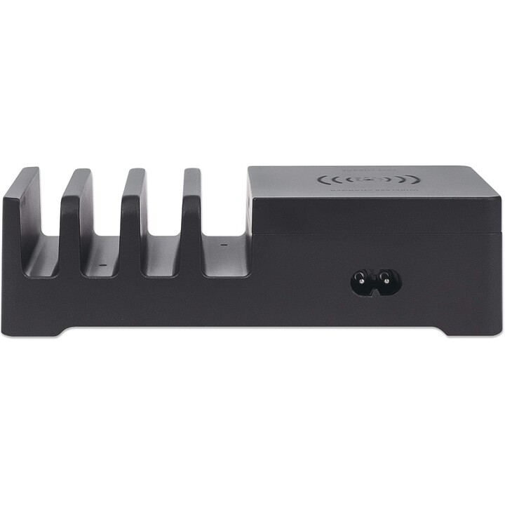 Manhattan 102230 Estación de Carga Power Delivery Pad Carga Inalámbrica Qi™ 55W Negro