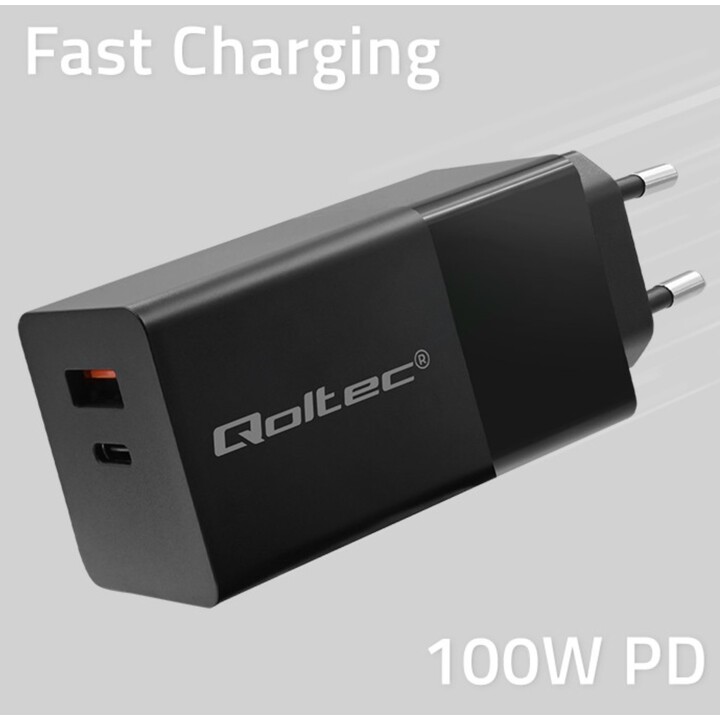 Qoltec 52382 cargador de dispositivo móvil Portátil, Consola de juegos portátil, Batería portátil, Smartphone, Reloj inteligente