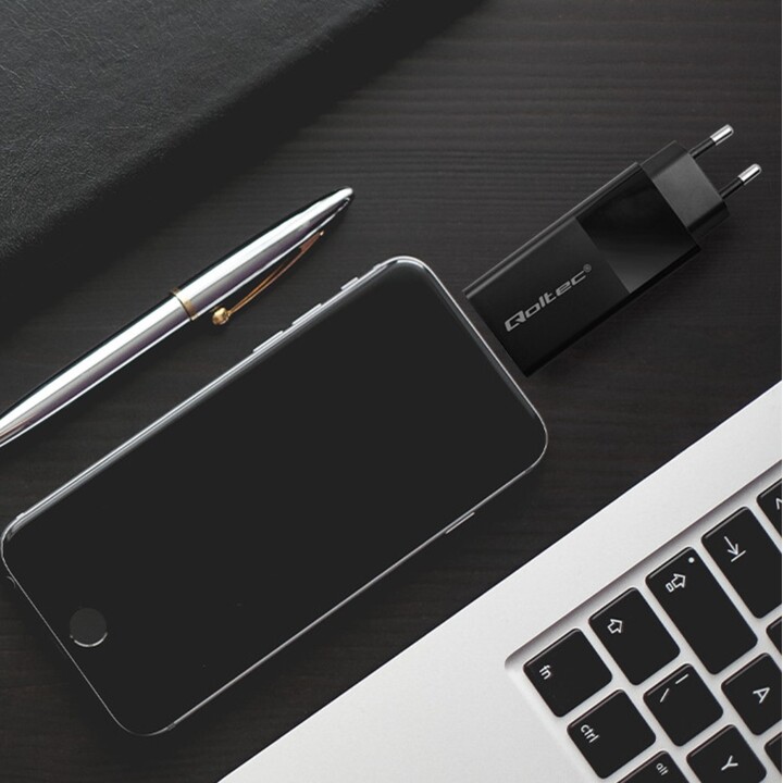 Qoltec 52382 cargador de dispositivo móvil Portátil, Consola de juegos portátil, Batería portátil, Smartphone, Reloj inteligente