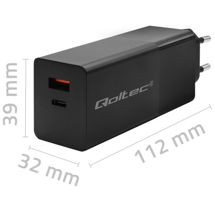 Qoltec 52382 cargador de dispositivo móvil Portátil, Consola de juegos portátil, Batería portátil, Smartphone, Reloj inteligente