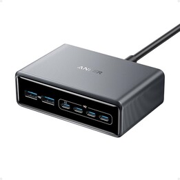 Cargador multipuerto Anker Prime GaN 2x USB-A 4x USB-C PD 200W Negro
