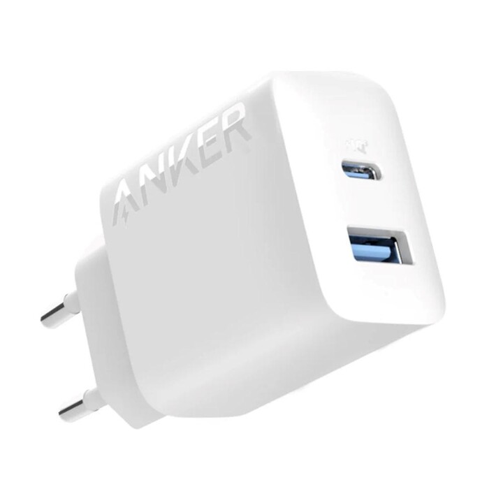 Caricabatterie Anker 312 20W 1x USB-A 1x USB-C bianco