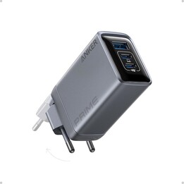Anker Prime 100W 2x USB-C 1x carregador USB-A com plugue dobrável
