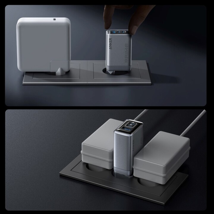 Cargador Anker Prime 100W 2x USB-C 1x USB-A con enchufe plegable