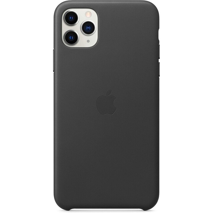 Étui en cuir iPhone 11 Pro Max noir